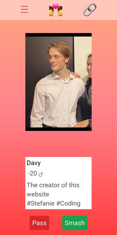 My profile on the dating app