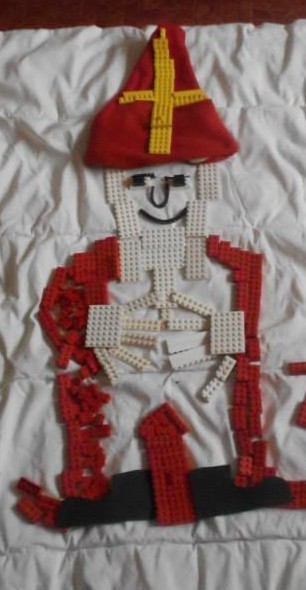 A floor art piece of Saint Nicholas